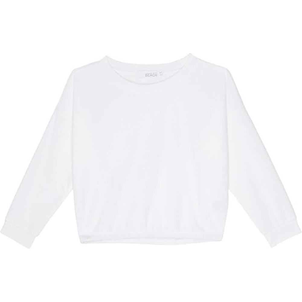 BAREFOOT DREAMS Youth CozyTerry Dolman pullover In White Sz 12/14 NWT - Picture 4 of 8